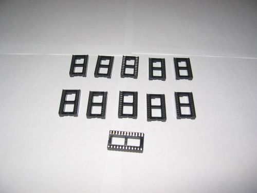 Ten 24 Pin IC Adaptor Socket Mfg by AMP P/N 390262-1