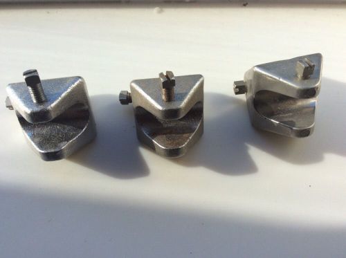 Lot of (3) Used Talboys 13mm or 1/2&#034; S-Connector 90° Clamps for Lattice Rods