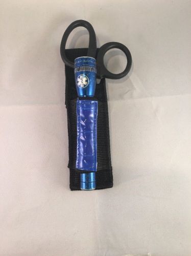 EMS, EMT, Paramedic, Rescue EMT Shear and Minilight Pouch Blue Reflective