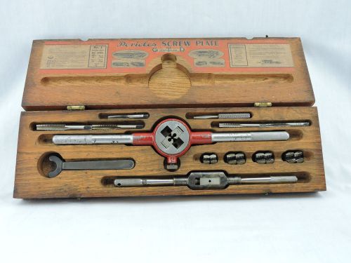 Vintage GTD Greenfield Tap Die Set Little Giant No 1 Wood Box Pericles 13 Piece