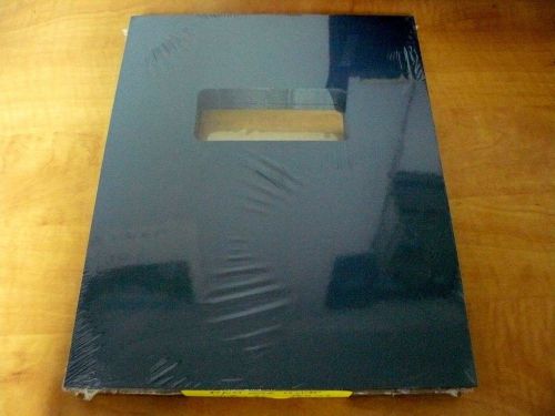 Report Cover with Window, Square Corner, Navy, 11.25&#034; x 8.75&#034;, 100ct