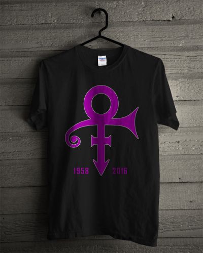 New prince t shirt purple rain logo tee rip 80&#039;s music men black t shirt for sale