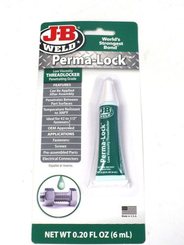 New J-B Weld 29006 0.20 oz. Perma-Lock Threadlocker, Green- Free Shipping
