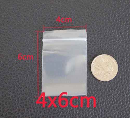New high quality 1000 pcs 4x6cm ziplock zipper lock small  reclose plastic bag for sale