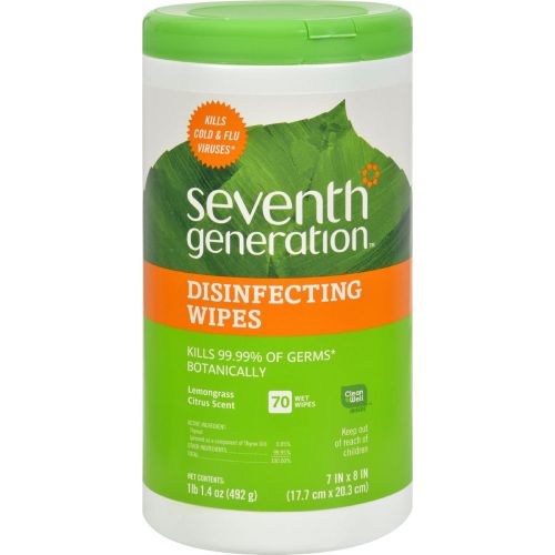 Seventh Generation Disinfecting Wipes Lemongrass and Citrus - 70 Wipes - Case of