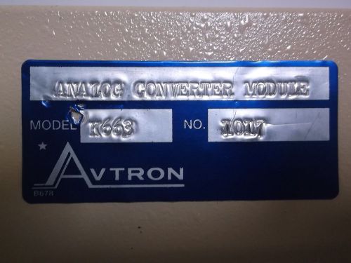 AVTRON K663 ANALOG CONVERTER MODULE *NEW OUT OF BOX*