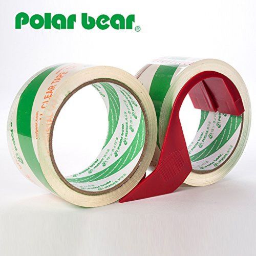 Polar Bear Brand Crystal Clear Tape 1.89&#034; X 55 Yards with dispenser 2.0Mil 3&#034;...