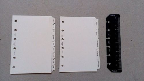 Filofax Pocket Indexes - A-Z, Subject and Ruler/Page Marker