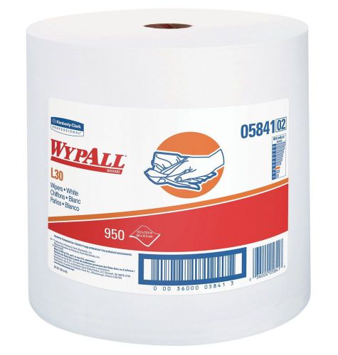 Wypall l30 drc wipers (05841) strong and soft wipes white 950 wiper sheets / ... for sale