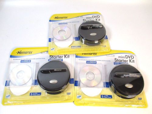 lot of 3 Memorex Mini DVD Starter Kit (32028203) New