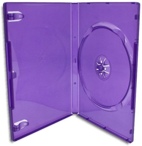 SINGLE-DISC 14mm =XBOX 360 KINECT PURPLE= Replacement Game Case 10-Pak