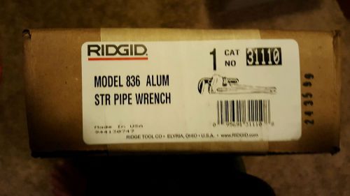 36&#034; aluminum pipe wrench: ridgid 836: new still in unsealed box for sale