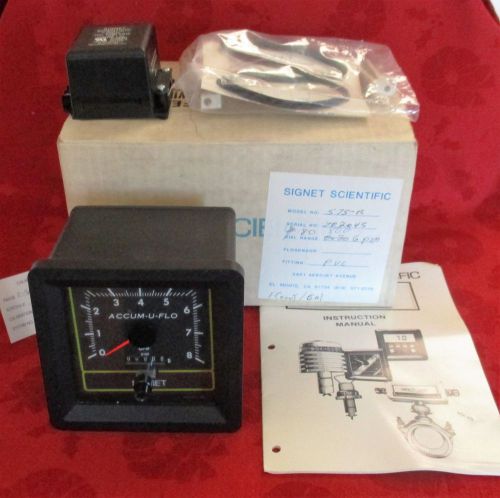 Signet scientific mk575r accum-u-flo flow meter * 0-800 gpm * new in box for sale