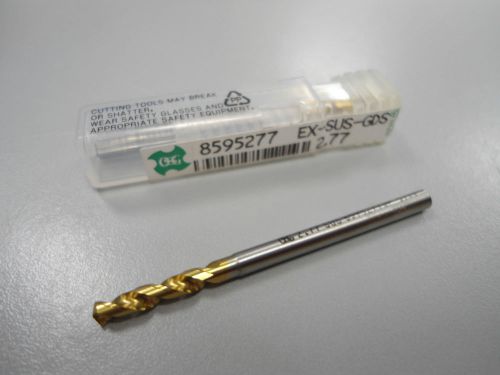 Osg screw machine length drill bits 2.77mm 0.1091&#034; 130d v-hss tin qty 2 [z13] for sale