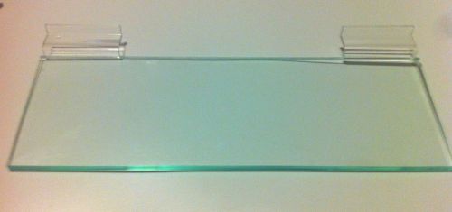 Qty 100 6&#034;x12&#034; acrylic slatwall shelf beautiful glass look extra thick 1/4&#034; for sale