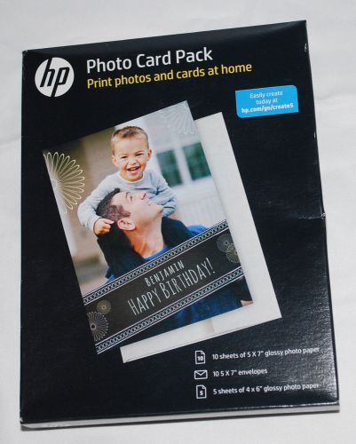 HP Photo Card Pack for Inkjet Printer Make Photos Cards Birthday Invitation NIP
