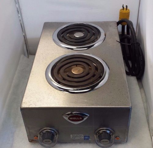 Wells H-63 2 Burner Coil Top Electric Hot Plate 208/240 Volt