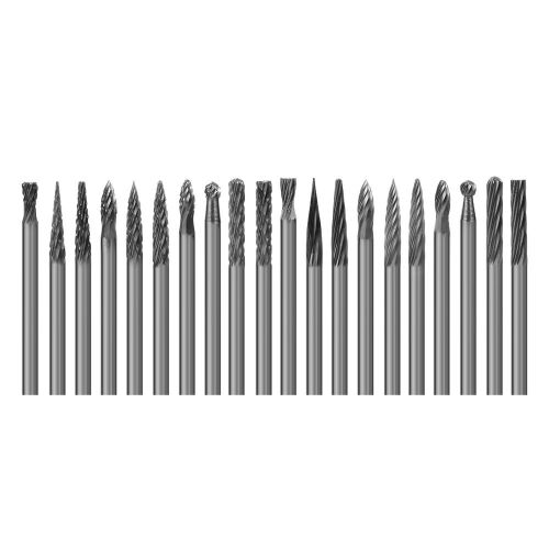 20pcs 3mm 1/8&#034; head tungsten carbide rotary burrs die grinder carving set bi228 for sale