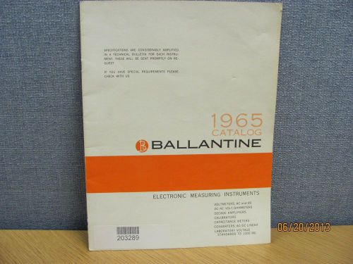 Ballantine model 1965 catalog - meters, amplifiers, capacitance meters - #17184 for sale