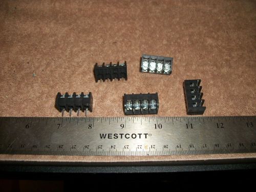 LOT OF TERMINAL BLOCKS 4 CONNECTIONS WITH SCREW WIRE ATTACHMENTS-PCB MOUNT! A