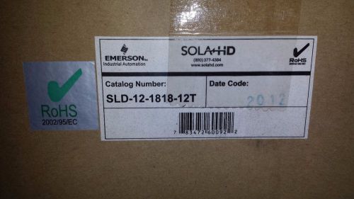 SOLA-HD POWER SUPPLY SLD-12-1818-12T POWER SUPPLY LINEAR 12/15V 1.8AMP 100-240VA