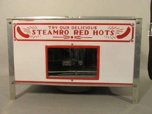 1920s Steamro PORCELAIN SIGN SIDES Red Hots HOT DOG Warmer GREAT CONDITION!!!!
