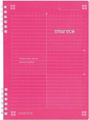Nakabayashi Smareco Notebook, A5 Size, 50 Sheets/100 Pages 6mm Line, Pink