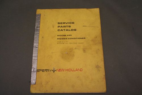 Sperry New Holland 495 Mower Conditioner Service Parts Catalog