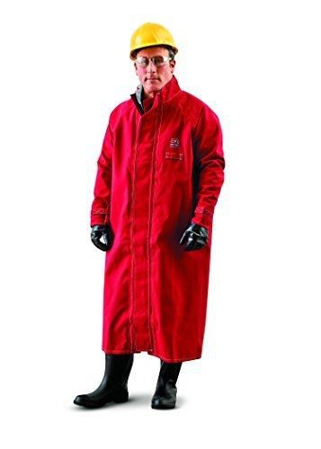Ansell Sawyer-Tower 66-663 CPC Polyester Trilaminate Coat, 49&#034; Length, XL, Red