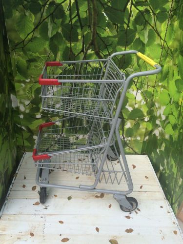 One Retail Merchandise Grocery Shopping Cart Multi Level Used