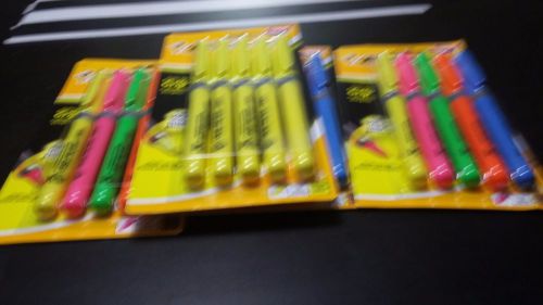 Bic Highlighters  4 packs of 5 FREE SHIPPING!!!!!!!!!!!!!!!