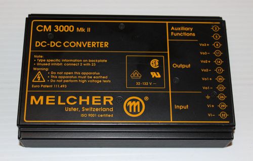 MELCHER AC-DC/DC-DC CONVERTER CM 3000 MK II 28 to 140V In, 5.1V 5A, 15V, 15V Out