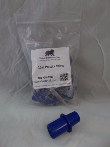 Bag of 10 blue training valves for cpr mask practice valve face shield for sale