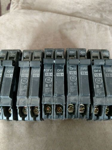 Lot of 5 15A Circuit Breakers THQP215