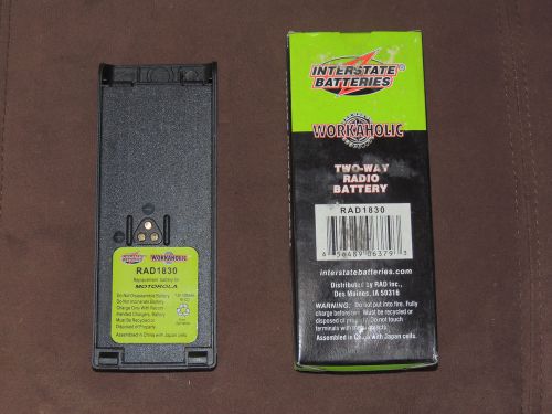 Interstate batteries workaholic rad 1830 radio battery for motorola ht 1000 for sale