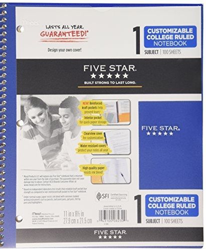 Five Star 1 Sub Notebook with Clearview Cover CR