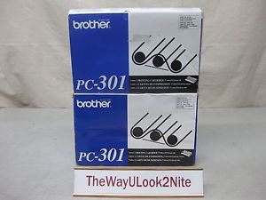 2 Pack OEM Brother PC301 Genuine New Open Boxes