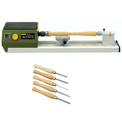 Proxxon 37020 db 250 micro lathe, proxxon 27023 5-piece turning tool set for sale