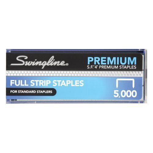 Swingline Staples, Premium, S.F. 4, 0.25 Inch Length, 210 Per Strip, 5,000 Per