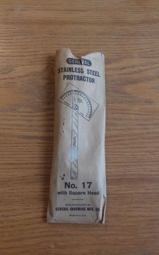 General Hardware Manufacturing Co. #17 Protractor in Original Package