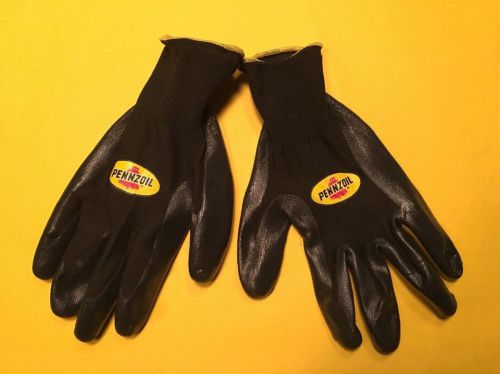 Penzoil Racing Work Mechanic Gloves Men&#039;s Rubberized Black Size Large Mechanix