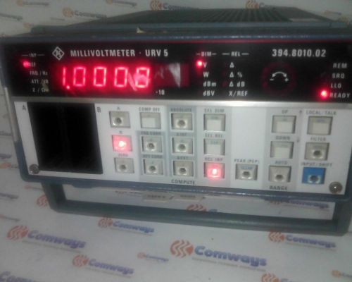 Rohde &amp; Schwarz Millivoltmeter URV 5 394.8010.02 Ser 833770/012 26.5Ghz IEEE 488