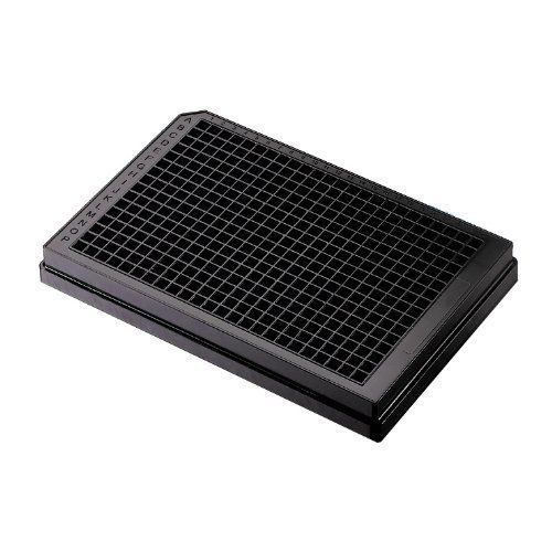 Corning 3571 polystyrene flat bottom 384 well low flange microplate, with lid, t for sale