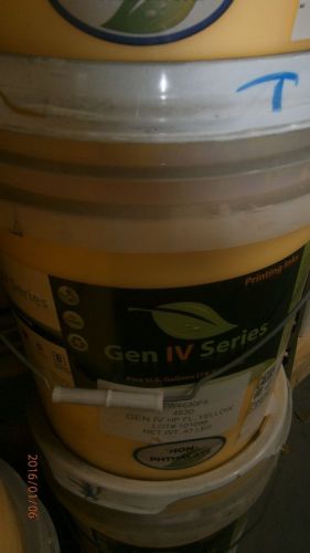 Gen iv k2 4630 hp fluorescent yellow water-based screenprint ink  5 gal. for sale