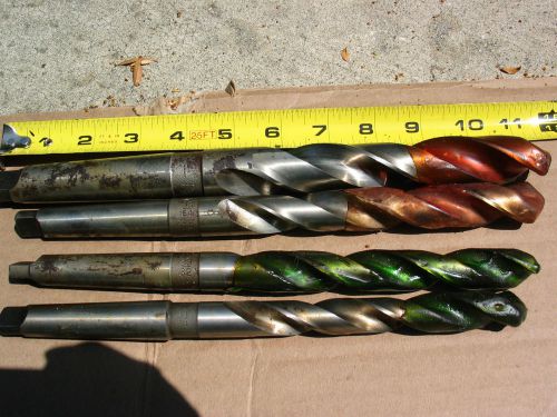 (new) lot of 4 morse taper no. 4 drill bits for sale