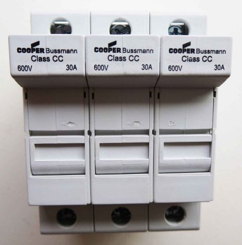 NEW 3-PHASE COOPER BUSSMAN FUSE HOLDER CHCC RATED 600V 30A