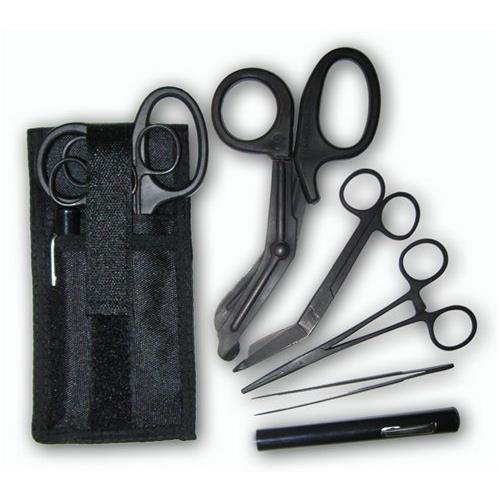 New Stocked EMT/Scissors combo pack w/ holster -Tactical All Black