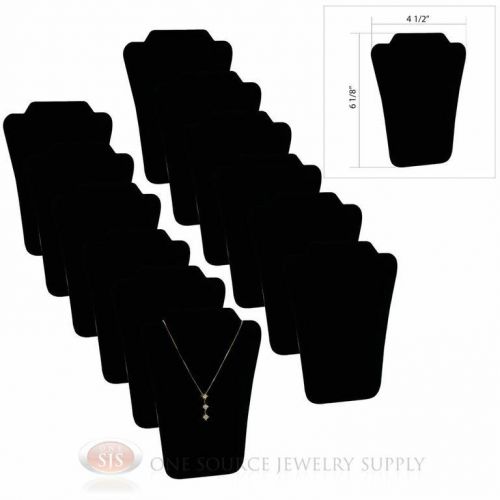 (12) 5 1/2&#034; Black Velvet Padded Pendant Necklace Display Easel Presentation