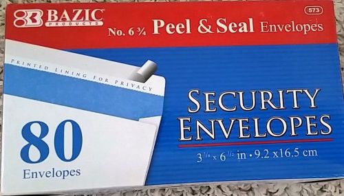 Bazic Products No. 6 3/4 Peel &amp; Seal Security Envelopes