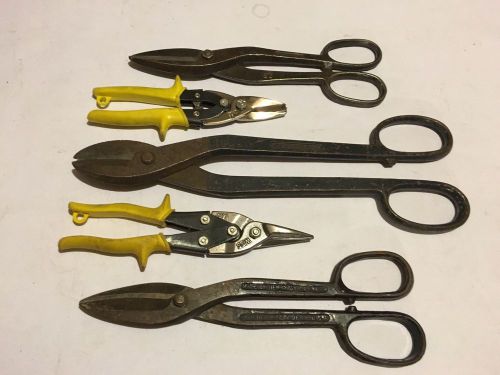 Henry allen inc and wiss center aviation and sheet metal tim snip 5 pc lot for sale